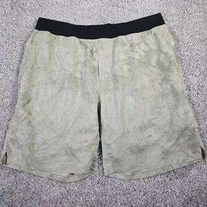 Fabletics‎ Mens Lined Running Shorts Green Tie Dye Size XXL Athletic Gym